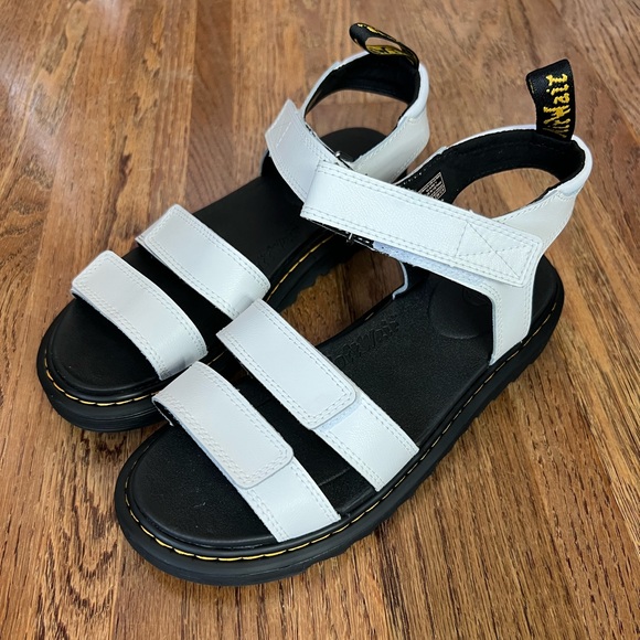 Dr Martens Klaire White Leather Sandals, 7 - Picture 3 of 6